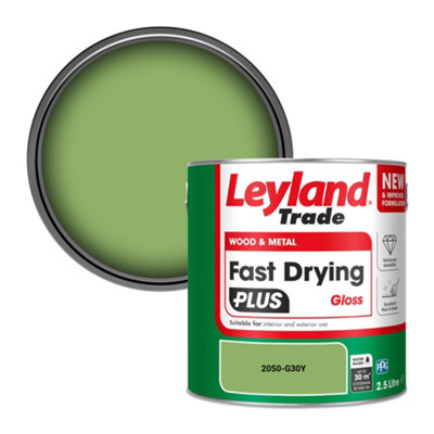 Leyland Trade Wood & Metal Fast Drying Plus Gloss Paint (2050-G30Y) 2.5L from B&Q