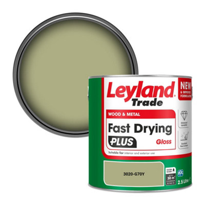 Leyland Trade Wood & Metal Fast Drying Plus Gloss Paint (3020-G70Y) 2.5L from B&Q