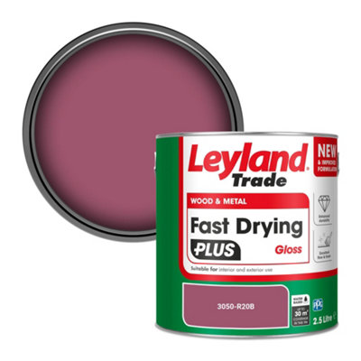Leyland Trade Wood & Metal Fast Drying Plus Gloss Paint (3050-R20B) 2.5L from B&Q