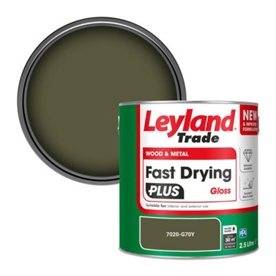 Leyland Trade Wood & Metal Fast Drying Plus Gloss Paint (7020-G70Y) 2.5L from B&Q