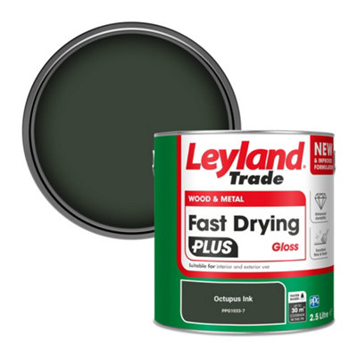 Leyland Trade Wood & Metal Fast Drying Plus Gloss Paint Octupus Ink (Ppg1033-7) 2.5L from B&Q