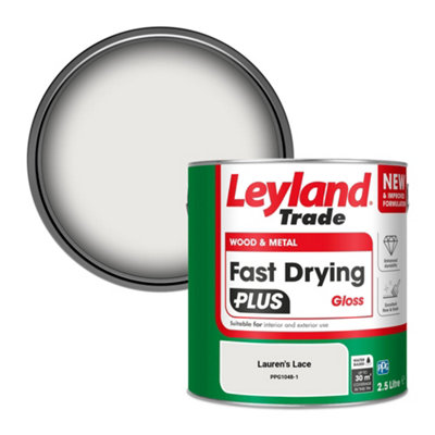 Leyland Trade Wood & Metal Fast Drying Plus Gloss Paint Lauren's Lace (Ppg1048-1) 2.5L from B&Q