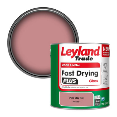 Leyland Trade Wood & Metal Fast Drying Plus Gloss Paint Pink Clay Pot (Ppg1051-4) 2.5L from B&Q