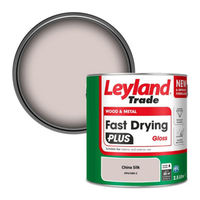 Leyland Trade Wood & Metal Fast Drying Plus Gloss Paint China Silk (Ppg1060-2) 2.5L from B&Q