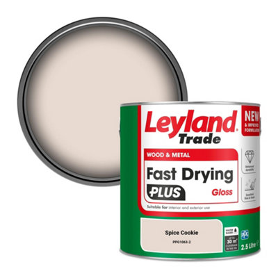 Leyland Trade Wood & Metal Fast Drying Plus Gloss Paint Spice Cookie (Ppg1063-2) 2.5L from B&Q
