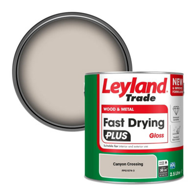 Leyland Trade Wood & Metal Fast Drying Plus Gloss Paint Canyon Crossing (Ppg1074-3) 2.5L from B&Q