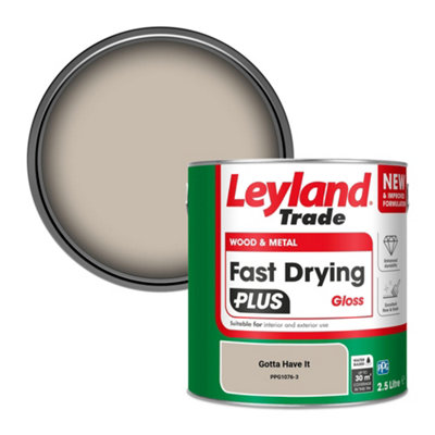 B&Q -  Wood & Metal Fast Drying Plus Gloss Paint Gotta Have It (Ppg1076-3) 2.5L