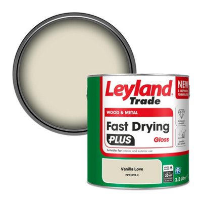 Leyland Trade Wood & Metal Fast Drying Plus Gloss Paint Vanilla Love (Ppg1099-2) 2.5L from B&Q