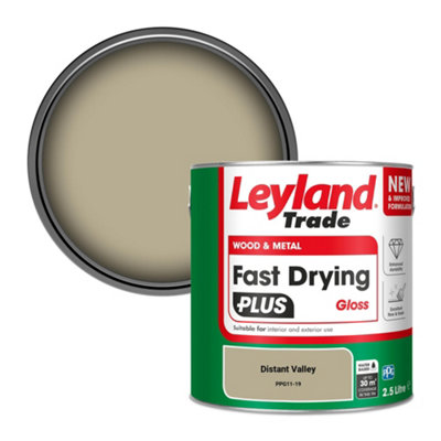 Leyland Trade Wood & Metal Fast Drying Plus Gloss Paint Distant Valley (Ppg11-19) 2.5L from B&Q