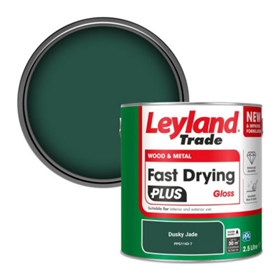 Leyland Trade Wood & Metal Fast Drying Plus Gloss Paint Dusky Jade (Ppg1143-7) 2.5L from B&Q