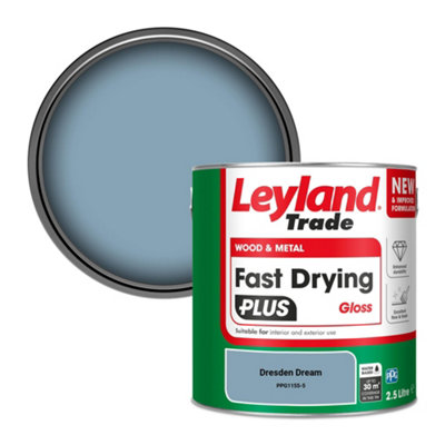 B&Q -  Wood & Metal Fast Drying Plus Gloss Paint Dresden Dream (Ppg1155-5) 2.5L