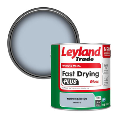Leyland Trade Wood & Metal Fast Drying Plus Gloss Paint Northern Exposure (Ppg1165-3) 2.5L from B&Q