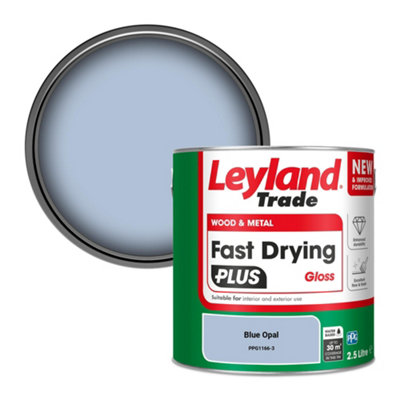 Leyland Trade Wood & Metal Fast Drying Plus Gloss Paint Blue Opal (Ppg1166-3) 2.5L from B&Q