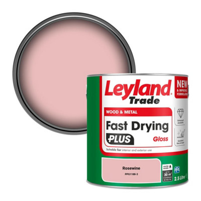 Leyland Trade Wood & Metal Fast Drying Plus Gloss Paint Rosewine (Ppg1188-3) 2.5L from B&Q
