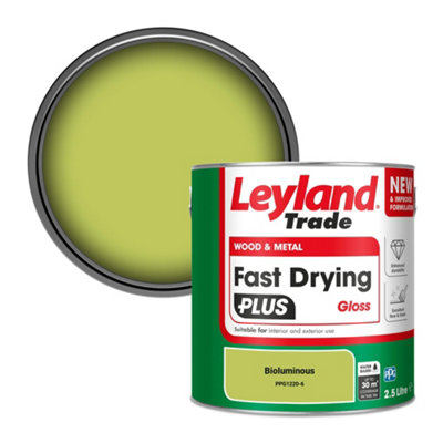 Leyland Trade Wood & Metal Fast Drying Plus Gloss Paint Bioluminous (Ppg1220-6) 2.5L from B&Q