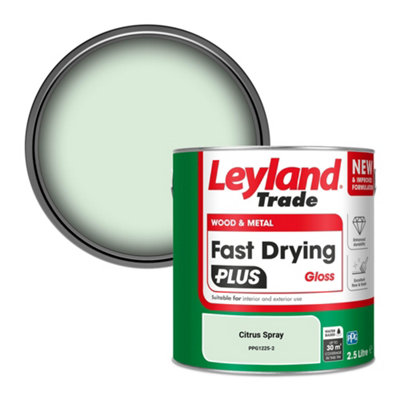 Leyland Trade Wood & Metal Fast Drying Plus Gloss Paint Citrus Spray (Ppg1225-2) 2.5L from B&Q