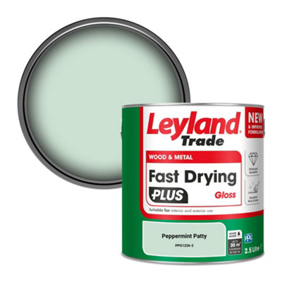 Leyland Trade Wood & Metal Fast Drying Plus Gloss Paint Peppermint Patty (Ppg1226-2) 2.5L from B&Q
