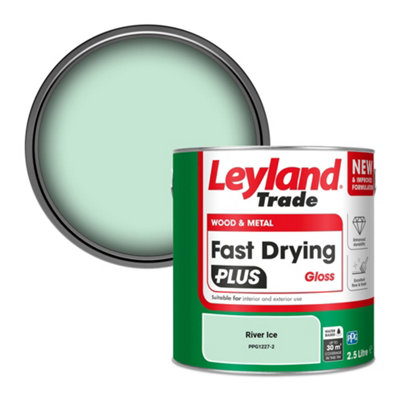 Leyland Trade Wood & Metal Fast Drying Plus Gloss Paint River Ice (Ppg1227-2) 2.5L from B&Q