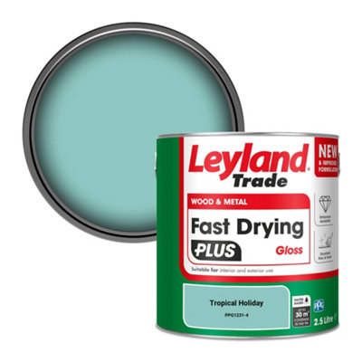 B&Q -  Wood & Metal Fast Drying Plus Gloss Paint Tropical Holiday (Ppg1231-4) 2.5L