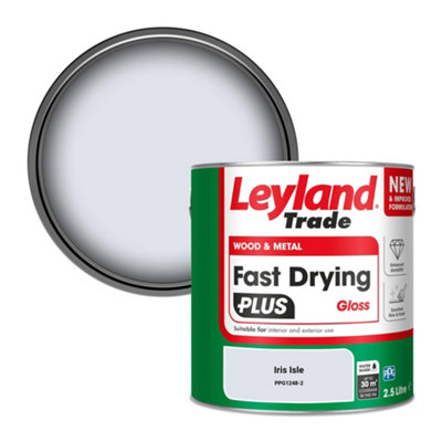 Leyland Trade Wood & Metal Fast Drying Plus Gloss Paint Iris Isle (Ppg1248-2) 2.5L from B&Q