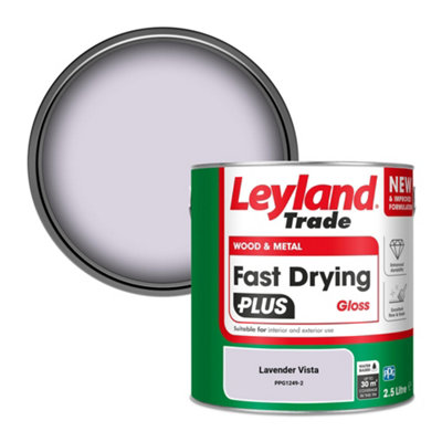 Leyland Trade Wood & Metal Fast Drying Plus Gloss Paint Lavender Vista (Ppg1249-2) 2.5L from B&Q
