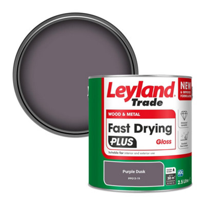 Leyland Trade Wood & Metal Fast Drying Plus Gloss Paint Purple Dusk (Ppg13-19) 2.5L from B&Q