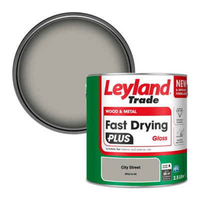 Leyland Trade Wood & Metal Fast Drying Plus Gloss Paint City Street (Ppg14-04) 2.5L from B&Q