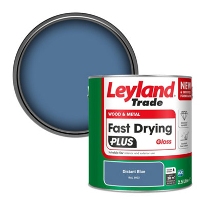 Leyland Trade Wood & Metal Fast Drying Plus Gloss Paint Distant Blue (Ral 5023) 2.5L from B&Q