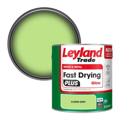 Leyland Trade Wood & Metal Fast Drying Plus Gloss Paint (S 0550-G30Y) 2.5L from B&Q