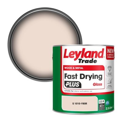 Leyland Trade Wood & Metal Fast Drying Plus Gloss Paint (S 1010-Y80R) 2.5L from B&Q