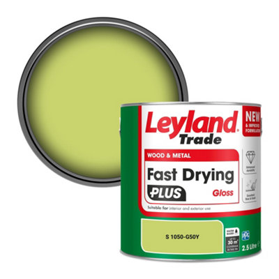 Leyland Trade Wood & Metal Fast Drying Plus Gloss Paint (S 1050-G50Y) 2.5L from B&Q