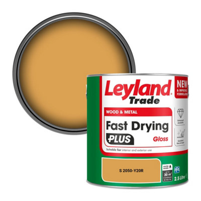 Leyland Trade Wood & Metal Fast Drying Plus Gloss Paint (S 2050-Y20R) 2.5L from B&Q