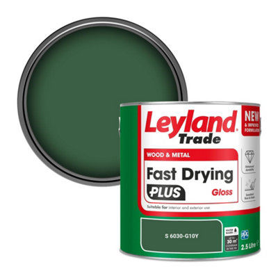 Leyland Trade Wood & Metal Fast Drying Plus Gloss Paint (S 6030-G10Y) 2.5L from B&Q