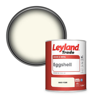 Leyland Trade Wood & Metal Eggshell Paint (0603-Y30R) 1L from B&Q