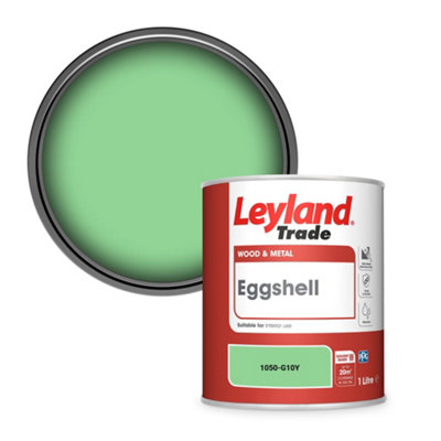 Leyland Trade Wood & Metal Eggshell Paint (1050-G10Y) 1L from B&Q