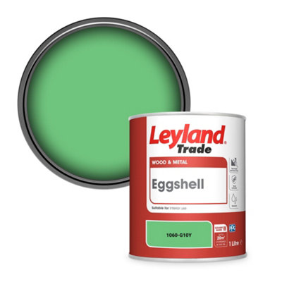 Leyland Trade Wood & Metal Eggshell Paint (1060-G10Y) 1L from B&Q