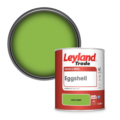 Leyland Trade Wood & Metal Eggshell Paint (1070-G30Y) 1L from B&Q