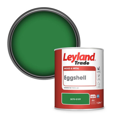 Leyland Trade Wood & Metal Eggshell Paint (3070-G10Y) 1L from B&Q