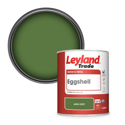 Leyland Trade Wood & Metal Eggshell Paint (4050-G30Y) 1L from B&Q
