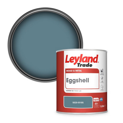 Leyland Trade Wood & Metal Eggshell Paint (5020-B10G) 1L from B&Q