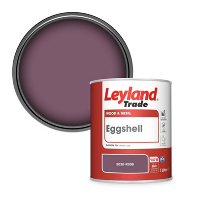 Leyland Trade Wood & Metal Eggshell Paint (5030-R30B) 1L from B&Q
