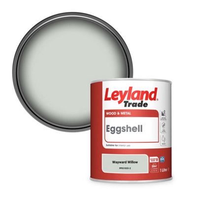 Leyland Trade Wood & Metal Eggshell Paint Wayward Willow (Ppg1033-2) 1L from B&Q