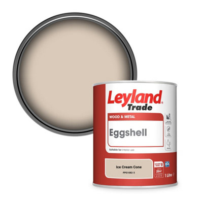 Leyland Trade Wood & Metal Eggshell Paint Ice Cream Cone (Ppg1082-3) 1L from B&Q