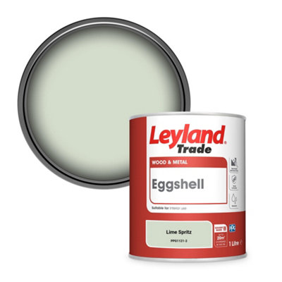 Leyland Trade Wood & Metal Eggshell Paint Lime Spritz (Ppg1121-2) 1L from B&Q
