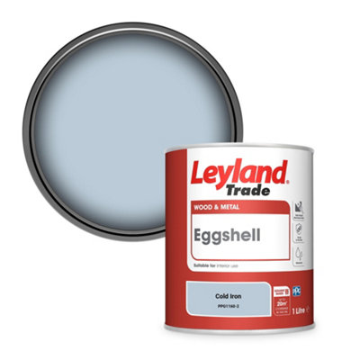 Leyland Trade Wood & Metal Eggshell Paint Cold Iron (Ppg1160-2) 1L from B&Q