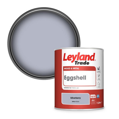Leyland Trade Wood & Metal Eggshell Paint Silverberry (Ppg1173-4) 1L from B&Q