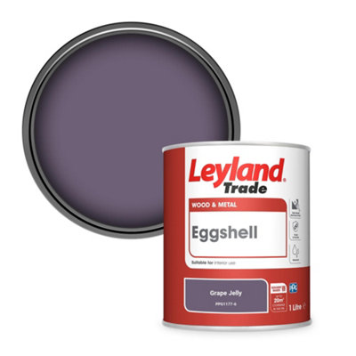 Leyland Trade Wood & Metal Eggshell Paint Grape Jelly (Ppg1177-6) 1L from B&Q