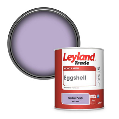 Leyland Trade Wood & Metal Eggshell Paint Windsor Purple (Ppg1249-4) 1L from B&Q
