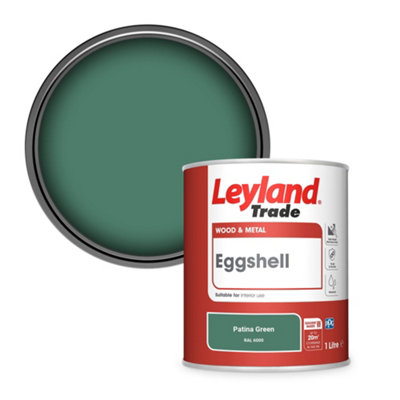 Leyland Trade Wood & Metal Eggshell Paint Patina Green (Ral 6000) 1L from B&Q