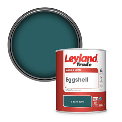 Leyland Trade Wood & Metal Eggshell Paint (S 6030-B30G) 1L from B&Q